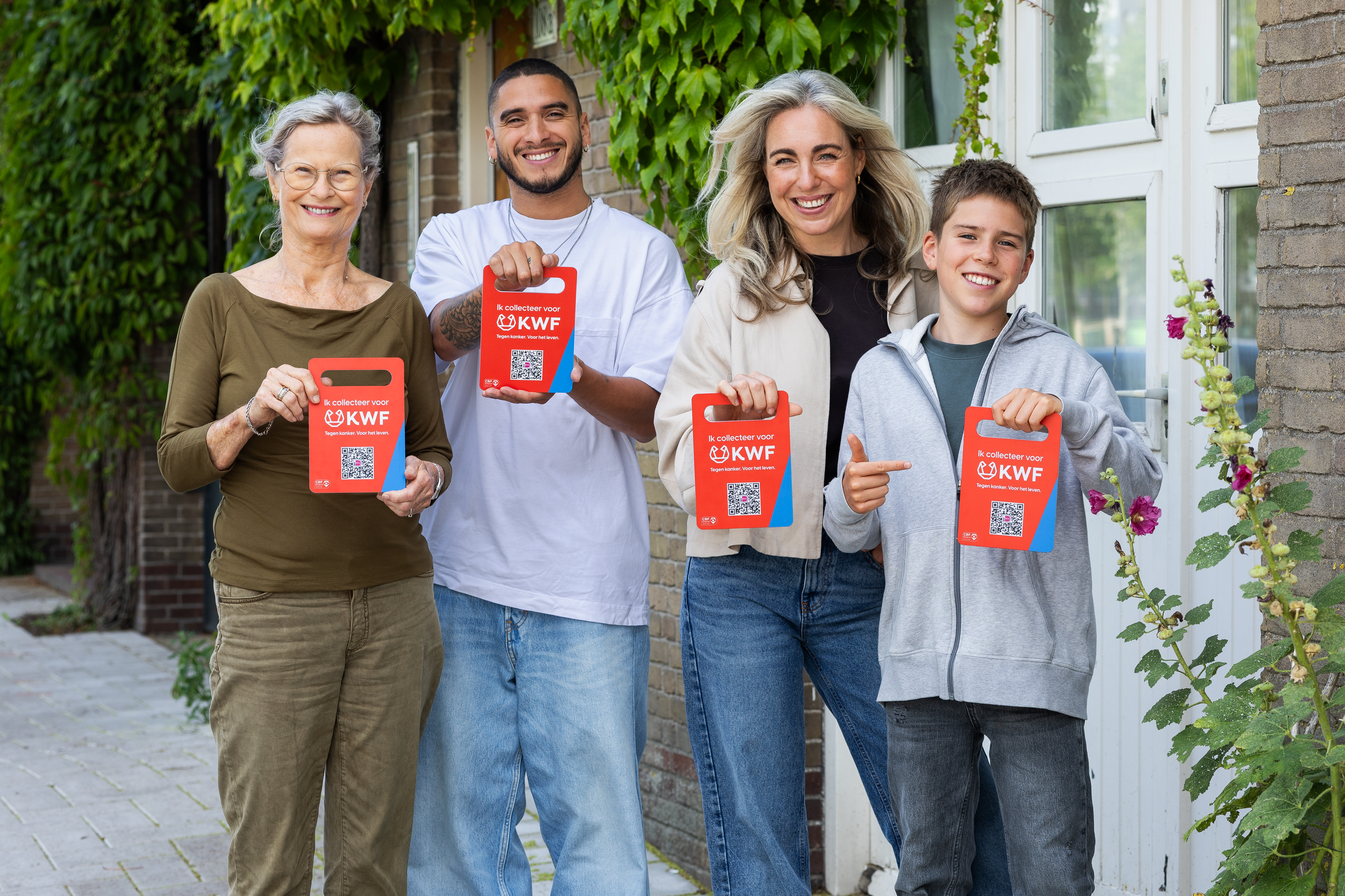 man met collectebord